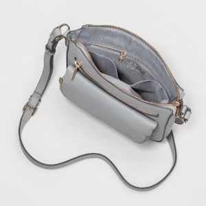 A New Day gray faux leather purse